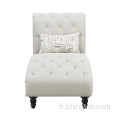 Bouton TUFTANT Canapé Chaises avec jambes en bois massif gris foncé